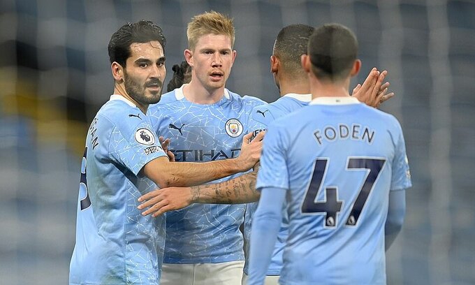 Man City hòa đội áp chót Ngoại hạng Anh